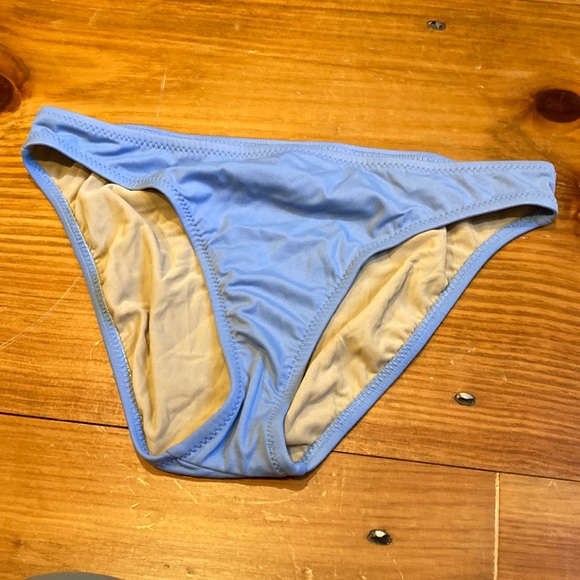 J CREW L Powder Blue Solid Bikini Bottoms Lined - Picture 2 of 4